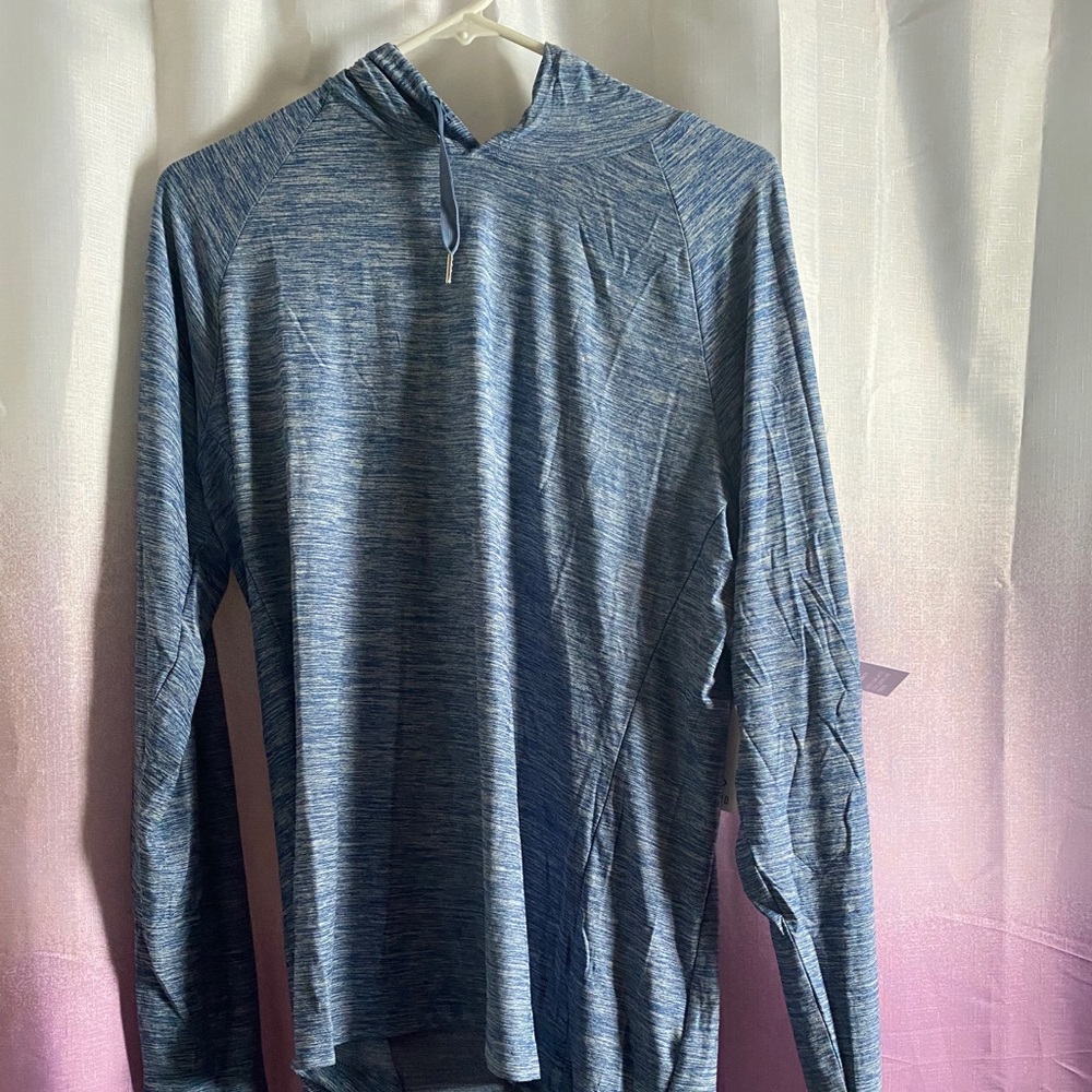 Blue long sleeve with hood